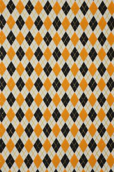 an orange, black and white checkered pattern