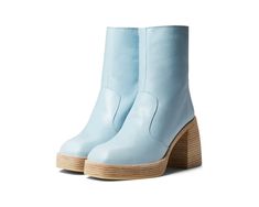 Free People Ruby Platform Boot | Zappos.com Blue Platform Boots, Light Blue Boots, Amber Aesthetic, Free People Boots, Platform Boots Women, Blue Boots, Leather Heeled Boots, Shoes Boots Ankle, Free People Shoes