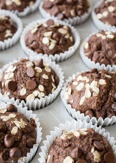 chocolate muffins with nuts in the middle