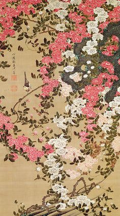 伊藤若冲《薔薇小禽図》 Ito Jakuchu, Japanese Bird, Art Chinois, Eastern Art, National Gallery Of Art, Art Japonais, Japanese Woodblock Printing, Ukiyo E, Japanese Painting