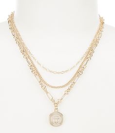 Lauren Ralph Lauren Multi Row Pendant Necklace | Dillard's Nail Bags, Ralph Lauren Style, Gold Long Necklace, Accessories Jewelry Necklace, Chain Pendant, Fashion Accessories Jewelry, Gold Pendant Necklace, Dillard's, Chain Pendants