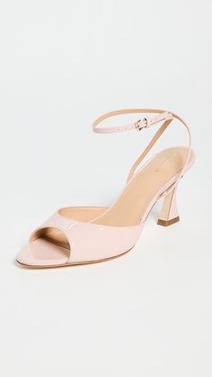 Reformation Noa Heeled Sandals | Shopbop Rose Gold Low Heels, Nude Dress Shoes, Light Pink Pumps, Formal Sandals, Light Pink Heels, Hoco 2024, Pink Dress Shoes, Light Pink Dress, Floral Heels