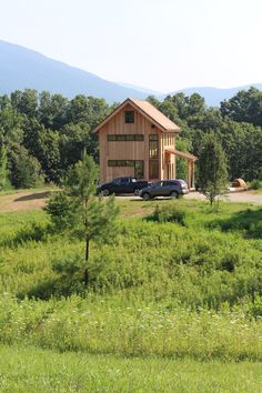 View of cabin from entry drive