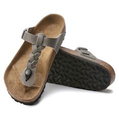 Leather T-strap Flip Flops With Cork-bed Midsoles, Leather Toe Post Flip Flops With Cork-bed Midsoles, Leather T-strap Flip Flops With Leather Footbed, Shoe Shopping, Metal Pins, Black Khakis, Nubuck Leather