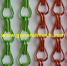 several colors of metal chain link