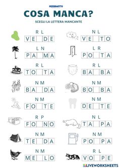 the words in spanish are shown with pictures