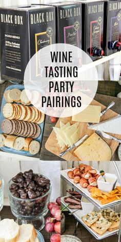 wine tasting party pairings with cheese and crackers