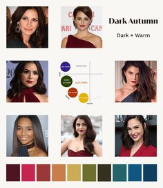 Dark Autumn Best Colors, Deep Autumn Eye Makeup, Dark Autumn Skin Tone, Dark Autumn Neutrals, Deep Autumn Nail Polish, Dark Autumn Wardrobe, Dark Autumn Hair Color Ideas, Dark Autumn Hair, Dark Autumn Outfits