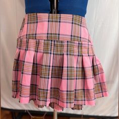 Frayed Edge Pink Plaid Skirt Nwot *Frayed Edge Is Intentional Not A Design Flaw Plaid School Skirt, Pink Plaid Skirt, Blue Plaid Skirt, School Skirt, Current Mood, Plaid Skirt, Pink Plaid, Plaid Skirts, Blue Plaid