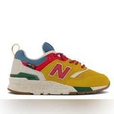 New With Tags New Balance 997h Little Kid 'Varsity Gold Multi' Sneakers Size 2 - Yellow & Red Step Up Your Little One's Style With These Vibrant New Balance 997h Sneakers In 'Varsity Gold Multi'! Featuring A Bright Yellow And Red Colorway, These Shoes Are Perfect For Playtime Or Casual Outings. Designed For Comfort And Support, They Offer A Great Fit For Active Kids. Brand New And Never Worn, These Sneakers Are A Must-Have For Your Child’s Wardrobe! **Condition:** Brand New **Size:** Kid 2 **Col New Balance Sneakers With Round Toe And Laces, Multicolor New Balance Sneakers For Streetwear, New Balance Multicolor Sneakers For Streetwear, Streetwear Sneakers With Elastic Laces And Round Toe, New Balance Multicolor Sports Sneakers, New Balance Multicolor Sneakers For Sports, New Balance Custom Sneakers With Round Toe, Casual New Balance Custom Sneakers With Laces, New Balance Running Shoes With Elastic Laces For Streetwear