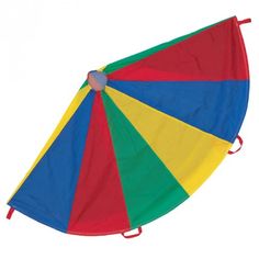 a multicolored umbrella is shown on a white background