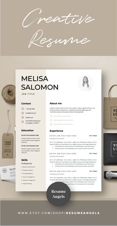 a clean and modern resume template with an elegant font, color scheme, and matching colors