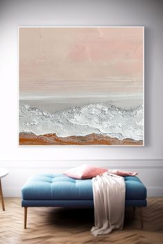 Original handmade textured painting of serene seascape with soft pink sky and white waves on beige sand Seascapes Art, Beige Tones, Textured Painting, Handmade Artwork, Texture Painting, Texture Art, Brush Strokes, The Ocean, Soft Pink