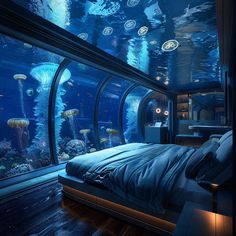 Jellyfish Images: Transform Spaces with Nature's Art Jellyfish Images, Underwater Bedroom, Castle House Design, Natural Scenes, Weird Furniture, Underwater House, Dream Bedroom Inspiration, Fantasy Furniture, Fantasy Rooms