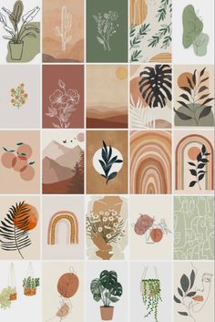 a collage of different types of plants