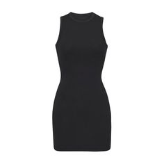 Easy, Ultra-Flattering, And So Versatile, This Skims Cotton Rib Tank Dress Is Perfect For Staying In Or If You’re Out And About. Fall In Love With Its Sporty Silhouette, High Scoop Neckline, And Soft And Stretchy Cotton Rib Fabric. Fit: Comfortable Everyday Tank Dress, High Scoop Neckline, Mini Length, Sporty Leaning Silhouette, Cotton Binding Along Neckline And Underarms. Color: Soot Black Size: 4x New With Tags Fabric 95% Cotton / 5% Spandex. Care Machine Wash Cold, Tumble Dry Low, Cool Iron, Dresses Png, Outfits Shifting, Wishlist 2022, Short Slip Dress, Dress Png, Cotton Corset, Ribbed Tank Dress, Pure Elegance, Rib Fabric