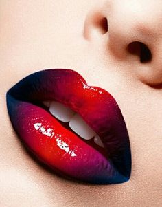 Vampire mouth Lip Art Makeup, Nice Lips, Ombre Lips, Lipstick Art, Smink Inspiration, Beauty Make-up, Makeup Tricks, Red And Purple, Hot Lips