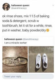 Clean White Converse, Cleaning White Shoes, How To Clean White Converse, How To Clean White Shoes, Survival Life Hacks, Everyday Hacks, Survival Life, Household Cleaning Tips, Cleaning Organization