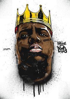 a drawing of a man wearing a crown on top of his head with the words, king