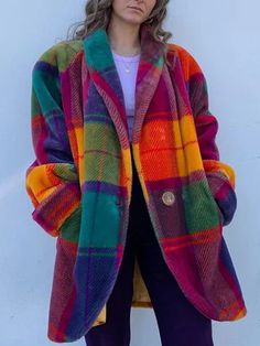 Shop Affordable  Women Plaid Vintage Lapel Collar Daily Winter Coats On Justfashionnow.com Fire Fashion, Plaid Jacket Women, Womens Tweed Jacket, Womens Tweed, Lapel Coat, Womens Jackets Casual, Lapel Jacket, Women Overcoat, Long Sleeves Coats