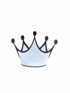 a white and black crown on a white background