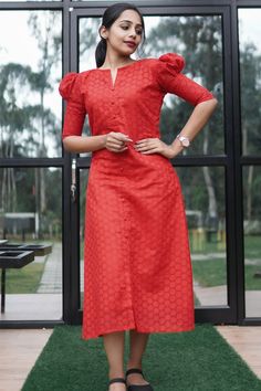 Salwar Design, Simple Kurta, Kurtis Design, Long Gown Design, Simple Frocks, Churidar Designs