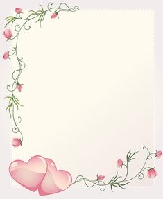 Romantic Wedding Invitation Template Card Background With hearts and Roses Flourishing Embellishment Romantic Template, Border Illustration, Background Border, Vintage Border, Border Background, Border Vector, Heart Border, Border Templates, Border Clipart