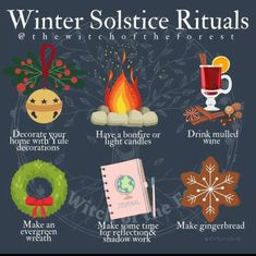 the winter solstic rituals info sheet is shown in this graphic above it's description