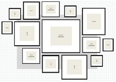 a bunch of frames are arranged in the shape of a square