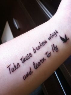 Beatles Blackbird Tattoo Beatles Lyrics Tattoo, Second Plank, Divorce Tattoo, Arm Quote Tattoos, Unique Forearm Tattoos, Meaningful Tattoo Quotes, Lyric Tattoos, Broken Wings, Plank Challenge