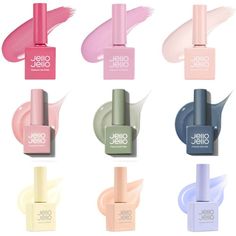 Jello Jello Premium Syrup Gel Nail Polish 10ml 30 Color K-Beauty What is the GRAMBOX? GRAMBOX is a store whose goal is customer satisfaction. GRAMBOX is a store located in South Korea. Save up to 7% when you buy more. GRAMBOX provides a tracking number for all products. If you have not received the item or do not like it, Please do not hesitate to send me a message. PRODUCT SPECIFICATIONS Jello jello syrup gel  Jello Jello is a Korean premium nail brand that is used a lot in Korean nail salons a Gel Nail Polish For Sale, Dual Color Nail Polish, Moriah Elizabeth Nail Polish, Gel Nail Polish Pack, Mylee Gel Nail Polish, Nail Polish That Changes Color, Korean Gel Nail Polish, Korean Nail Polish Products, Best Gel Nail Polish Brand