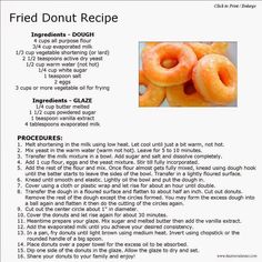 a recipe for fried donuts is shown here