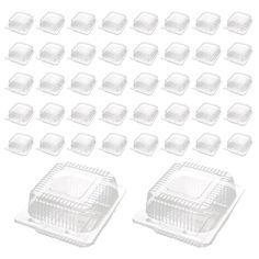 several plastic containers with lids on them