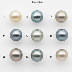 the different types of pearls are shown in this diagram, and each pearl has its own color