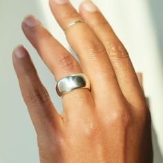 Milena Ring in Sterling Silver | Catbird Upper Finger Ring, Chunky Sterling Silver Rings, Chunky Silver Ring, Oura Ring, Minimalist Silver Ring, Chunky Silver Rings, Mixed Metal Rings, Sculptural Jewelry, Thick Ring