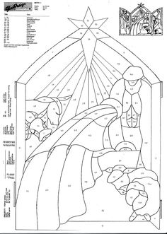 Stained Glass Nativity, Nativity Coloring Pages, Iris Paper Folding, Music Theory Worksheets, Iris Folding Pattern, Folding Origami, Music Lesson, Bible Coloring Pages, Iris Folding