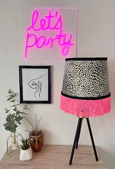 Beautiful handmade leopard satin lampshade finished with gold inside and hot pink trim. Hot Pink Furniture, Lampshade Making, Table Floor Lamp, Hot Pink Leopard, Pink Furniture, Floor Bedroom, Top Floor, Pink Trim, Remodeled Campers