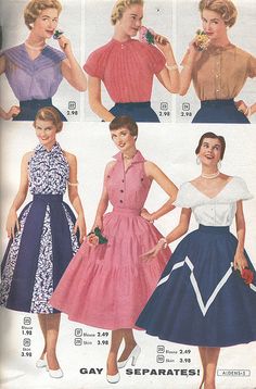 Ombrinho Aldens Catalog, 1950s Fashion Women, Fifties Style, Fashion 1950, 50's Fashion, 50s Outfits, 1950’s Fashion, 1950 Fashion