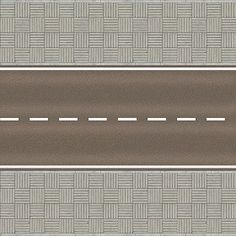 an overhead view of a road with two lanes going through the center and one lane to the left