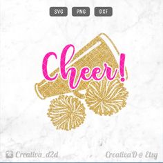 cheer with pom poms svg file