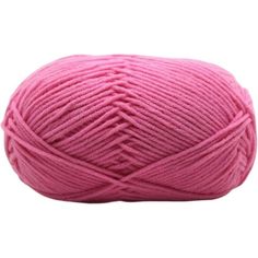 pink ball of yarn on white background