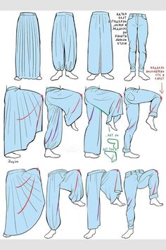 the instructions for how to wear blue pants