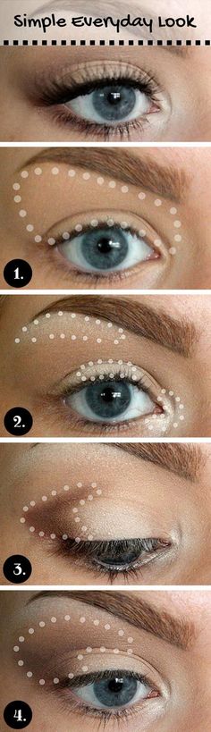 Simple Every Day Look Tutorial for Blue Eyes Basic Eye Makeup, Easy Makeup Tutorial, Hooded Eye Makeup, Beauty Nature