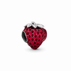 Add the lush flavor of fruit to your look with this sterling silver strawberry charm, hand-finished with transparent red enamel and lifelike seed details created by grooved indents under the enamel. Style it on your favorite Pandora Moments bracelets and charm holders and surround yourself with the feeling of a lazy picnic in the sun. Charms Disney, Pandora Bracelet Charms Ideas, Strawberry Charm, Charms Pandora, Bracelet Tennis, Bracelet Pandora, Strawberry Fruit, Pandora Bracelet Charms, Pandora Bracelets