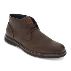 There are few shoes as iconic and versatile as the chukka boot, making them a staple in men’s fashion. The Esmond Chukka is the missing piece you need to complete your wardrobe. The synthetic leather uppers and sleek, lightweight outsole are paired with a timeless lace-up design and clean silhouette to create a look that is as sophisticated as it is casual. With these men’s shoes, your feet will be just as relaxed and supported as they are stylish, thanks to the Dockers’ Active Rebound technolog Men’s Casual Shoes, Mens Casual Boots, No Heel Boots, Casual Boots For Men, Moisture Wicking Socks, Chukka Shoes, Casual Oxford Shoes, Lace Dress Casual, Mens Dress Boots