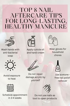 How To Keep Your Nails Long And Strong, Nail Care Tips At Home, Natural Nail Care Routine, Manicure Aftercare, Nails Inspiration French, Nails Care Tips, Nail Aftercare, French Tip Nails Summer, Tips For Nails