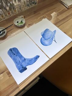 Description Watercolor Western Cowboy Boot and Hat Art Print Set, Western Print, Texas Art, Farmhouse, Cottage, Country Home Decor, Blue cowboy Hat art, Gift for him, Gift for Her, Western Wall Art, Kids wall art, Cowboy Decor. Size: Available in sizes 4x6, 5x7, 5x8, 8x8, 8x10, 8.5x11, 10x12, 10x13, 11x14, 11x17, 13x19, 14x17, 16x20, 17x22, 18x24, 20x24, 24x36 Please make your selection from the drop-down menu at check out Shipping: We prepare all orders in 1 business day and ship. We ship via U Diy Western Gifts, Cowboy Watercolor Paintings, Cowboy Hat Art, Blue Cowboy Hat, Western Watercolor, 2024 Manifestation, Cowboy Decor, Home Decor Blue, Hat Art