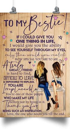 To My Bestie, Happy Birthday Best Friend Quotes, Happy Birthday Best Friend, Friend Birthday Quotes, Friends Poster, Best Friends Forever Quotes, Happy Birthday Quotes For Friends, Forever Quotes, Real Friendship Quotes