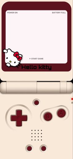 an old nintendo game console with a hello kitty sticker on the front and side