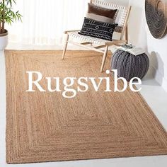 rugs and chairs in a room with the words rugsvillee on it